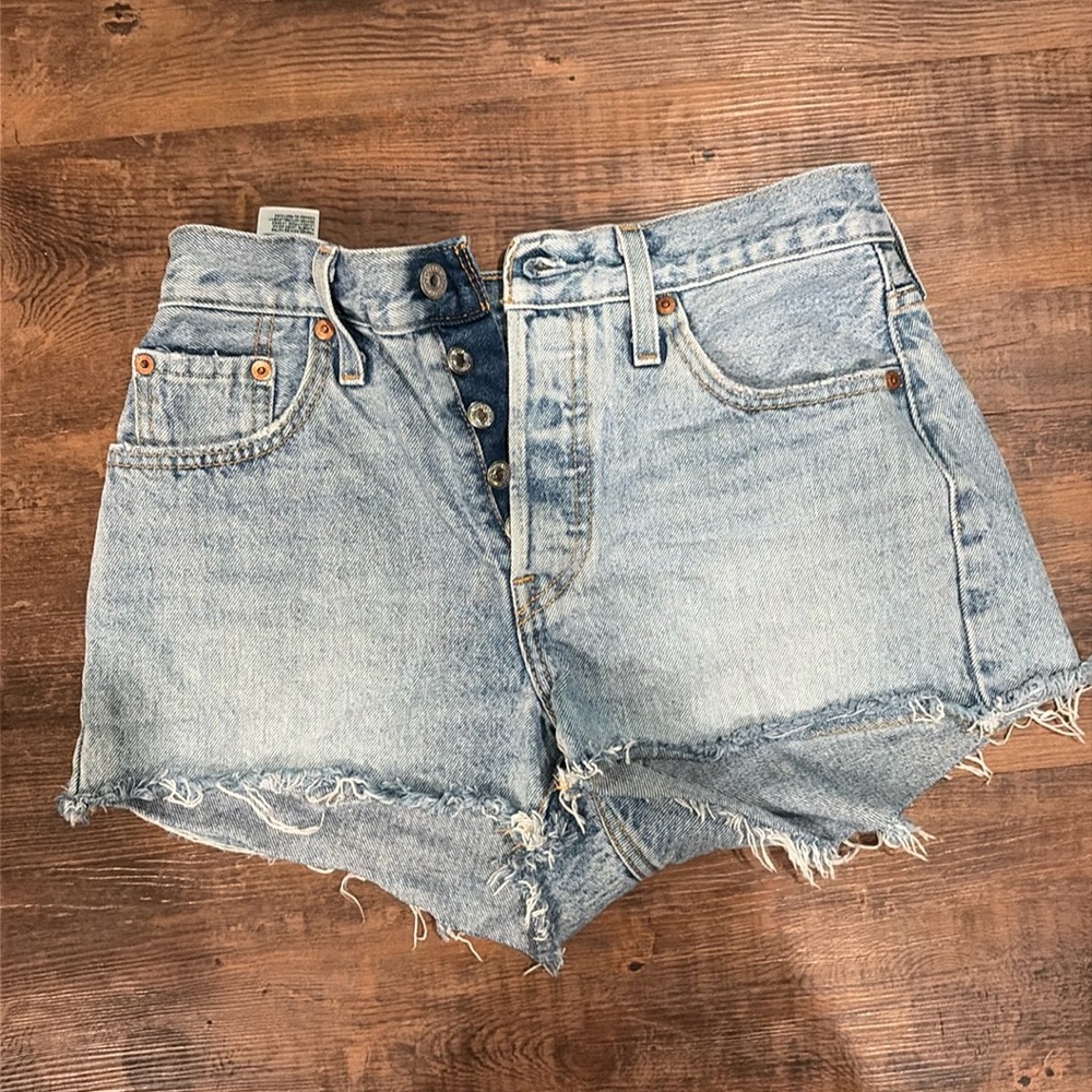 Levi 501 button fly shorts